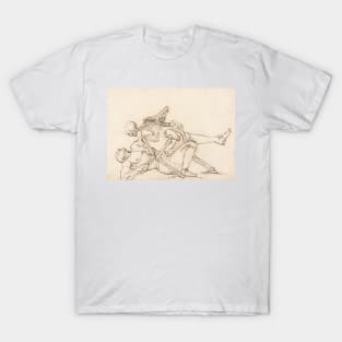 George Taylor's Epitaph - Death Giving George Taylor a Cross Buttock by William Hogarth T-Shirt